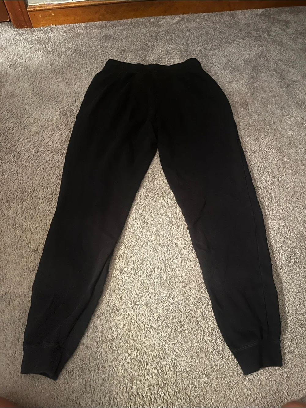 Nike Black Jogger Sweatpants with Gold Swoosh